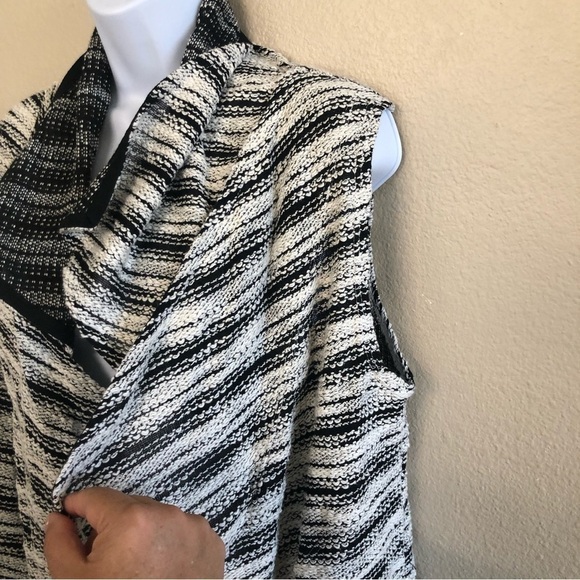 Anthropologie Dolan Mimeo Draped Tweed Knit Sleeveless Open Cardigan Sweater XS - Picture 6 of 12